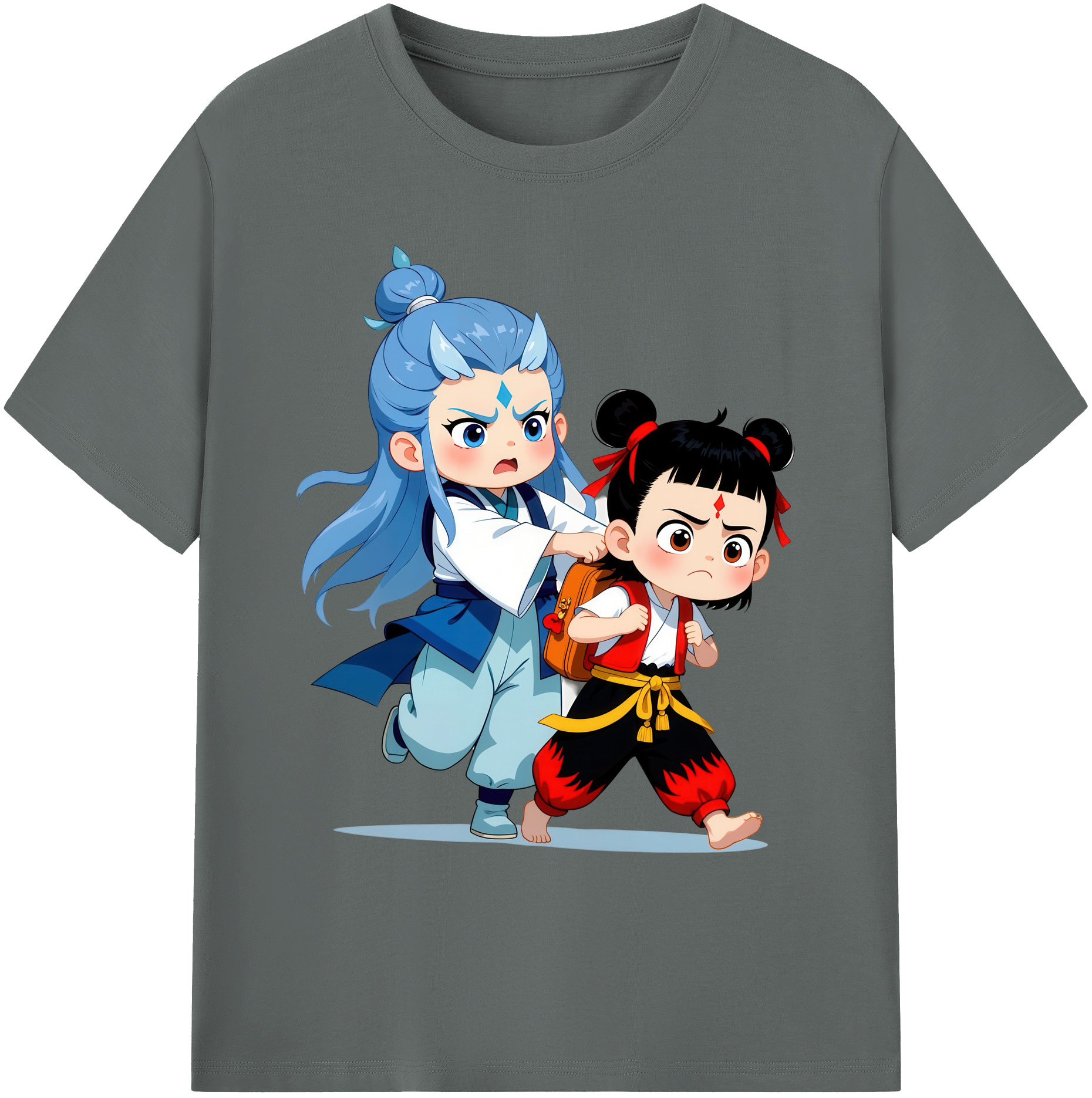 （画像用） Ne Zha 2 ナタ 魔童の大暴れ 綿100％ メンズ半袖Tシャツ｜肌触りやわらか＆通気性